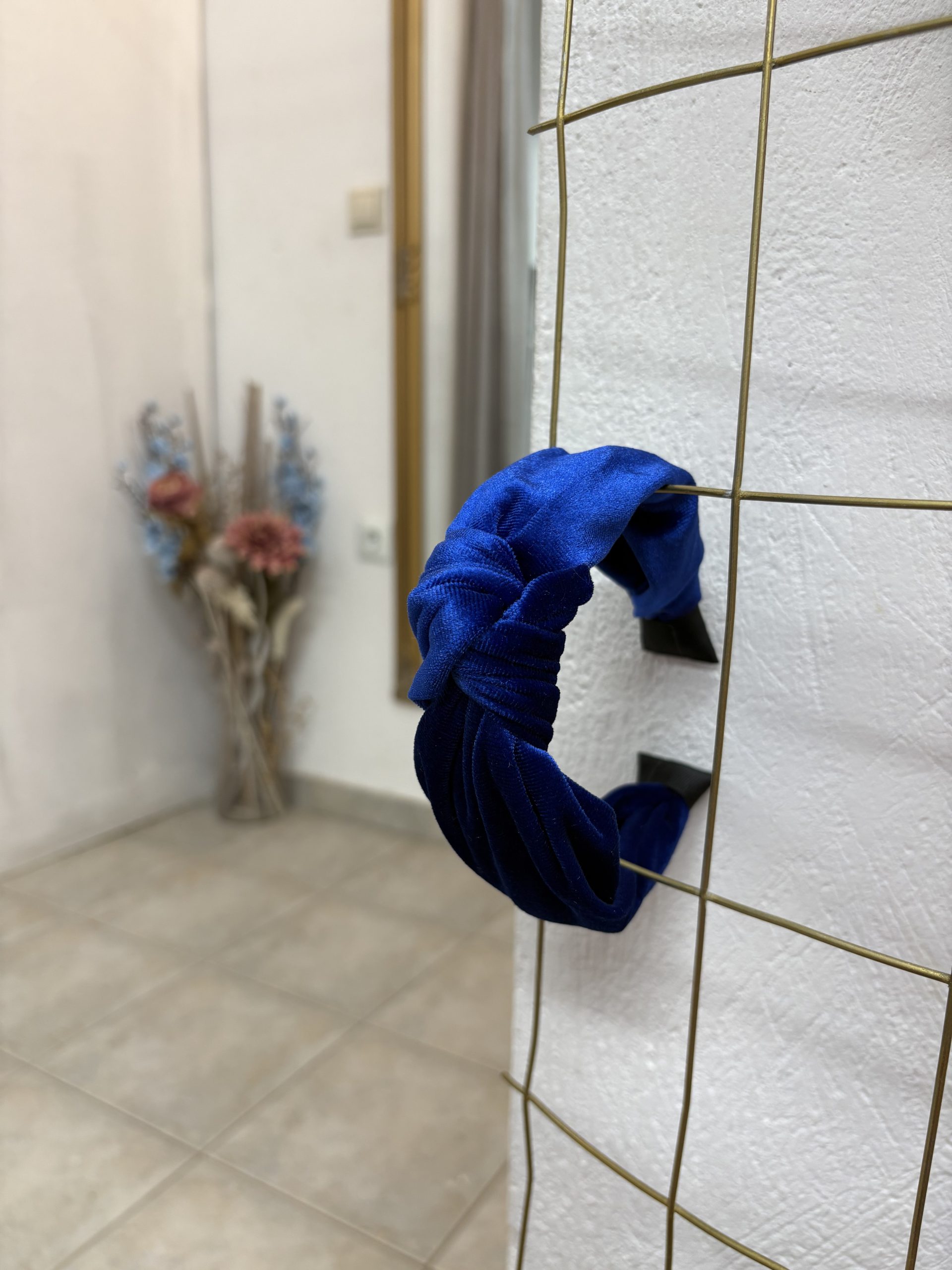 image00001 Blue Βελουτέ Στέκα με Κόμπο - Image 1