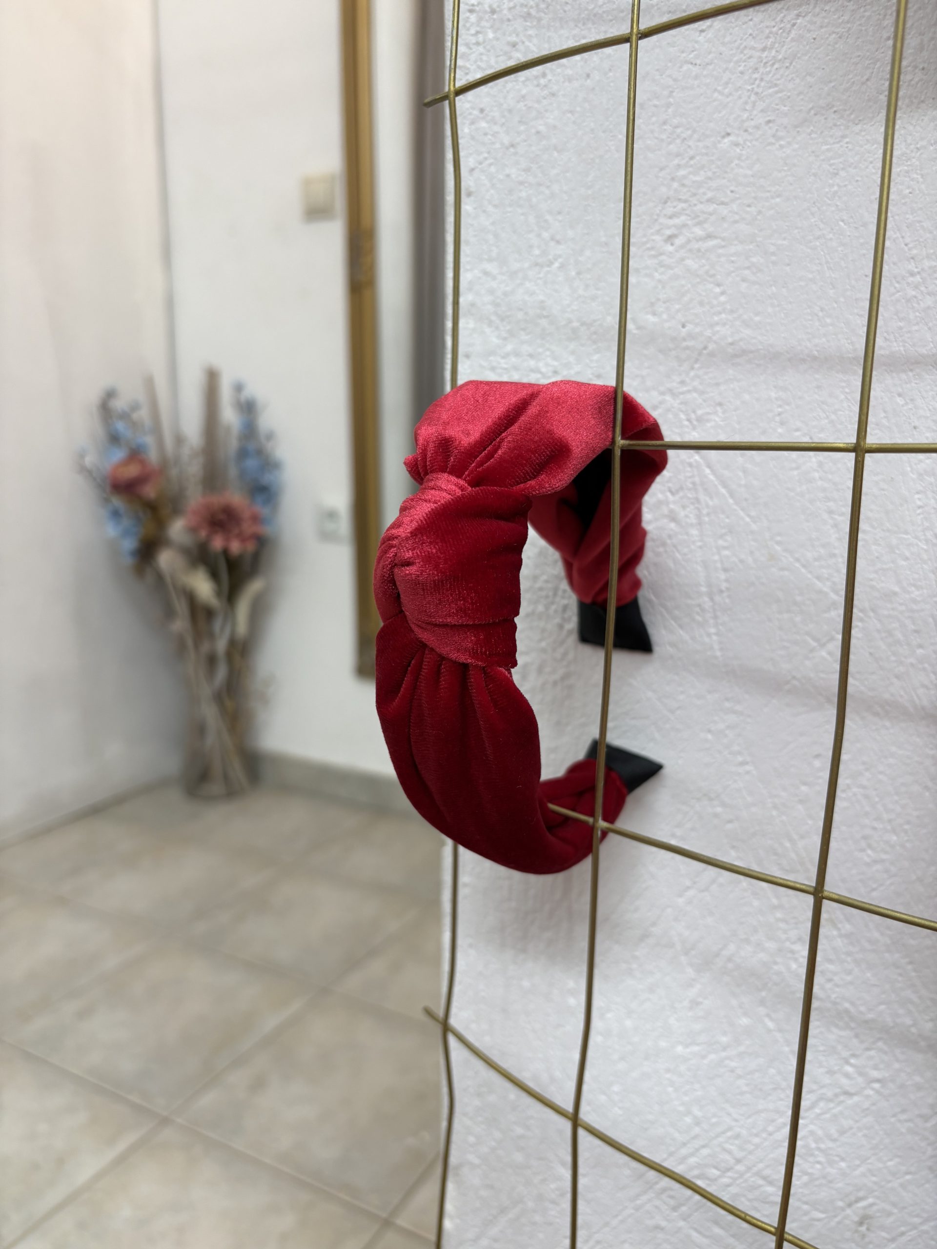 image00009 Red Βελουτέ Στέκα με Κόμπο - Image 1