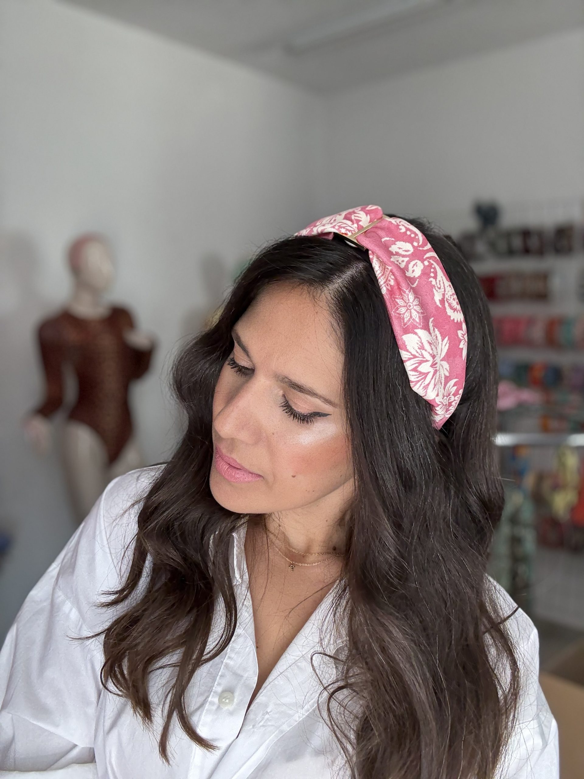 image00015 Pink Paisley Στέκα με Κρίκο - Image 1