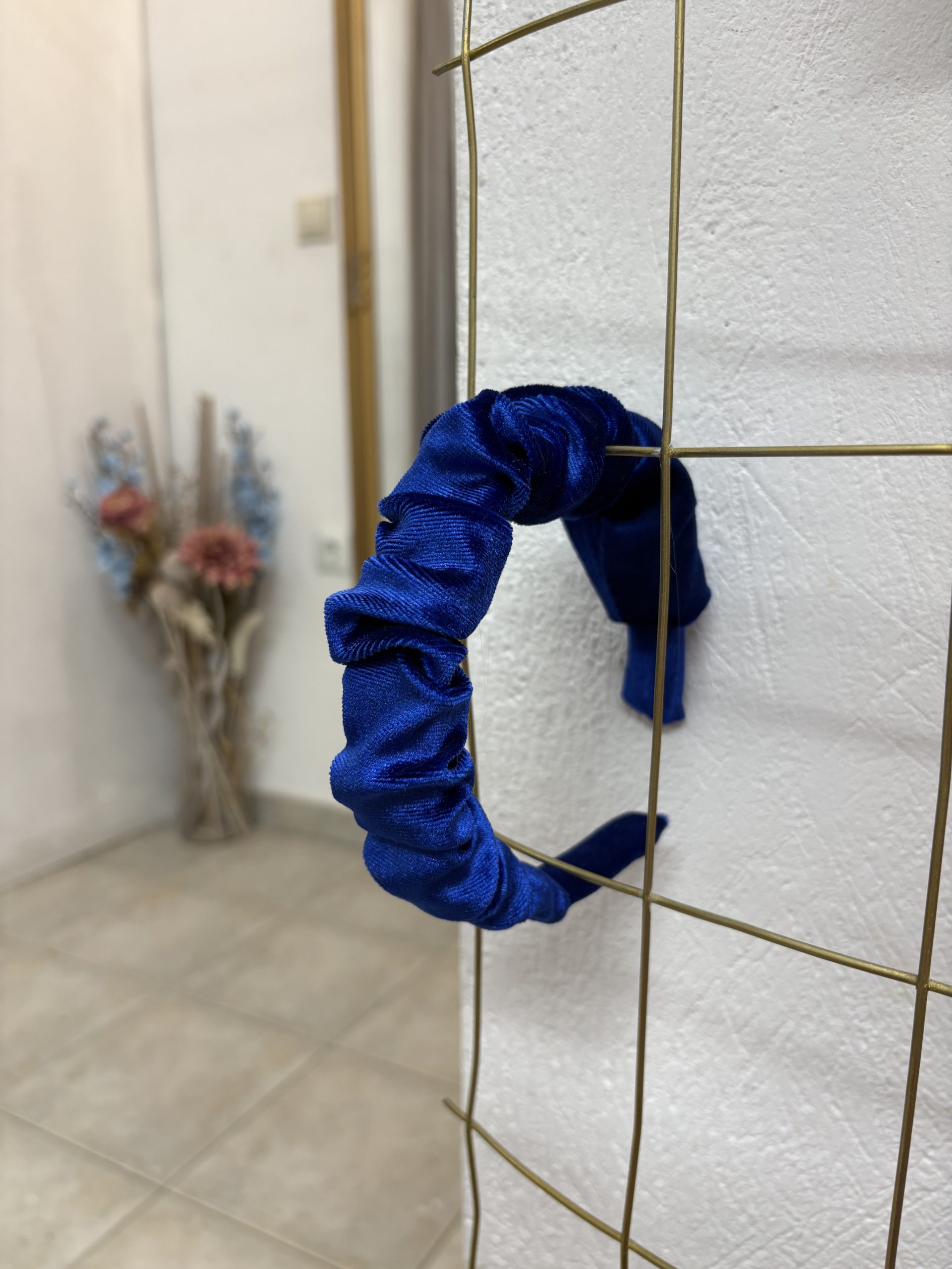 image00016 Blue Βελουτέ Στέκα με Σούρα - Image 1