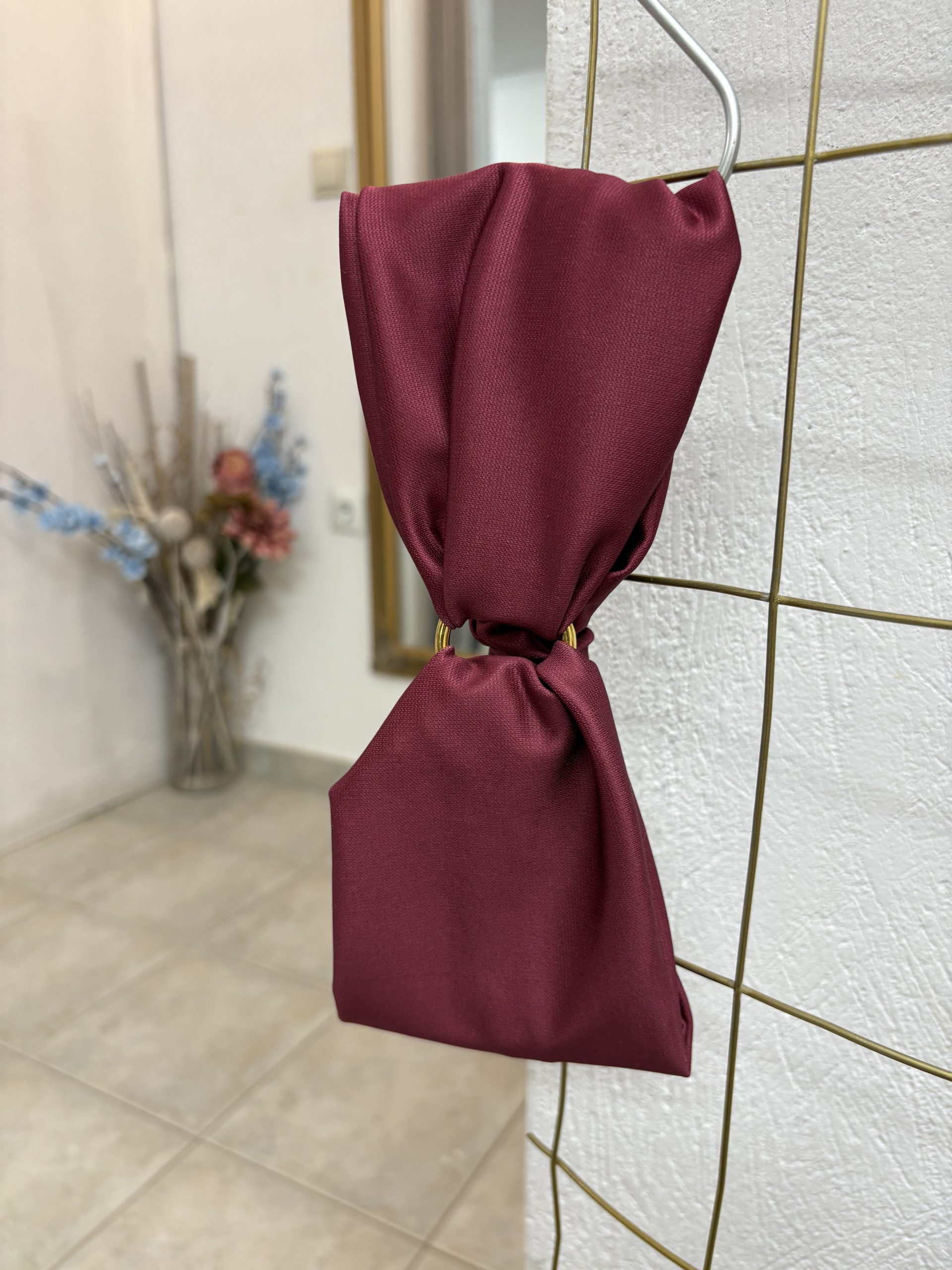 image00018 Burgundy μονόχρωμη κορδέλα - Image 1