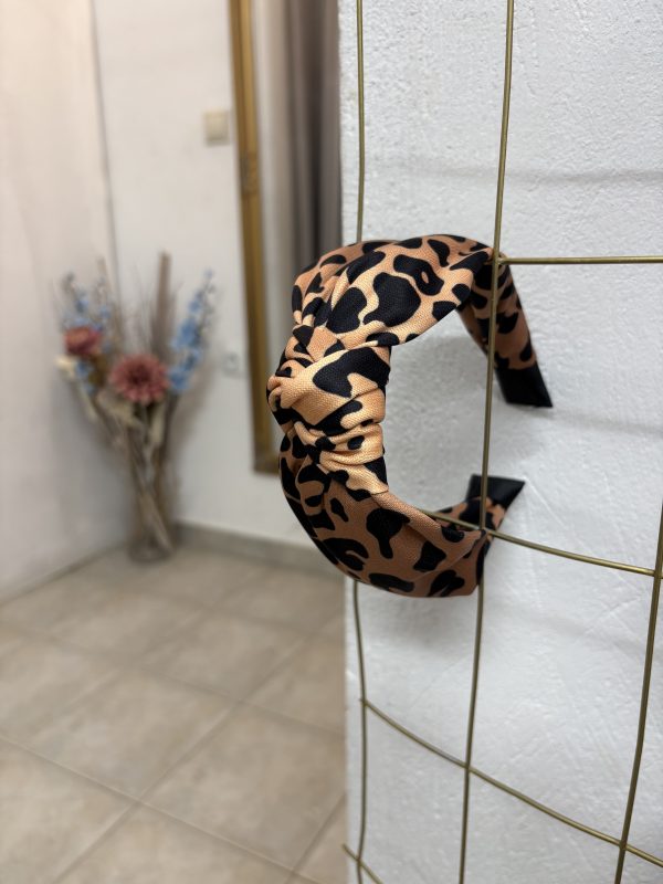 Brown Leopar Στέκα με Κόμπο