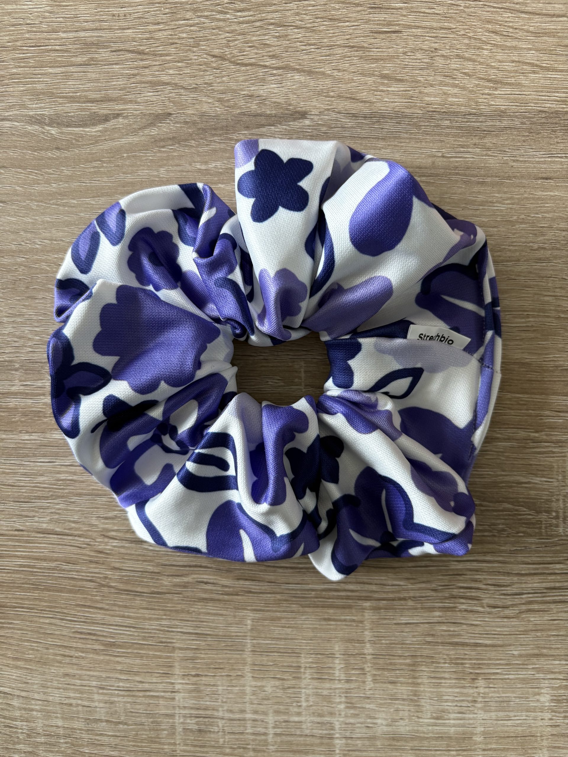 image00024 Purple Flowers Scrunchie - Image 1