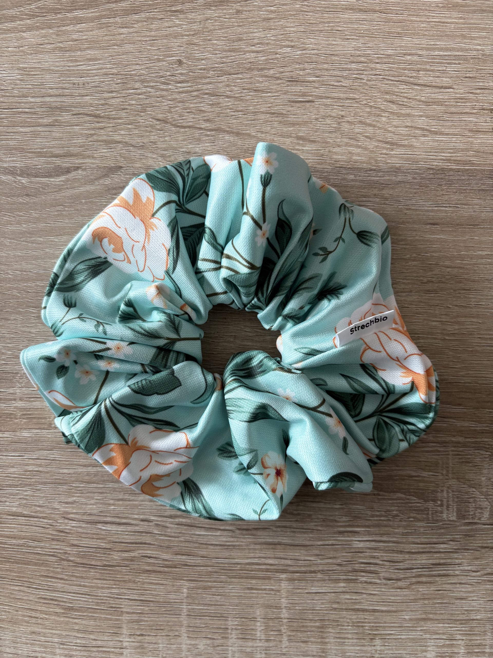 image00025 Green Flowers Scrunchie - Image 1