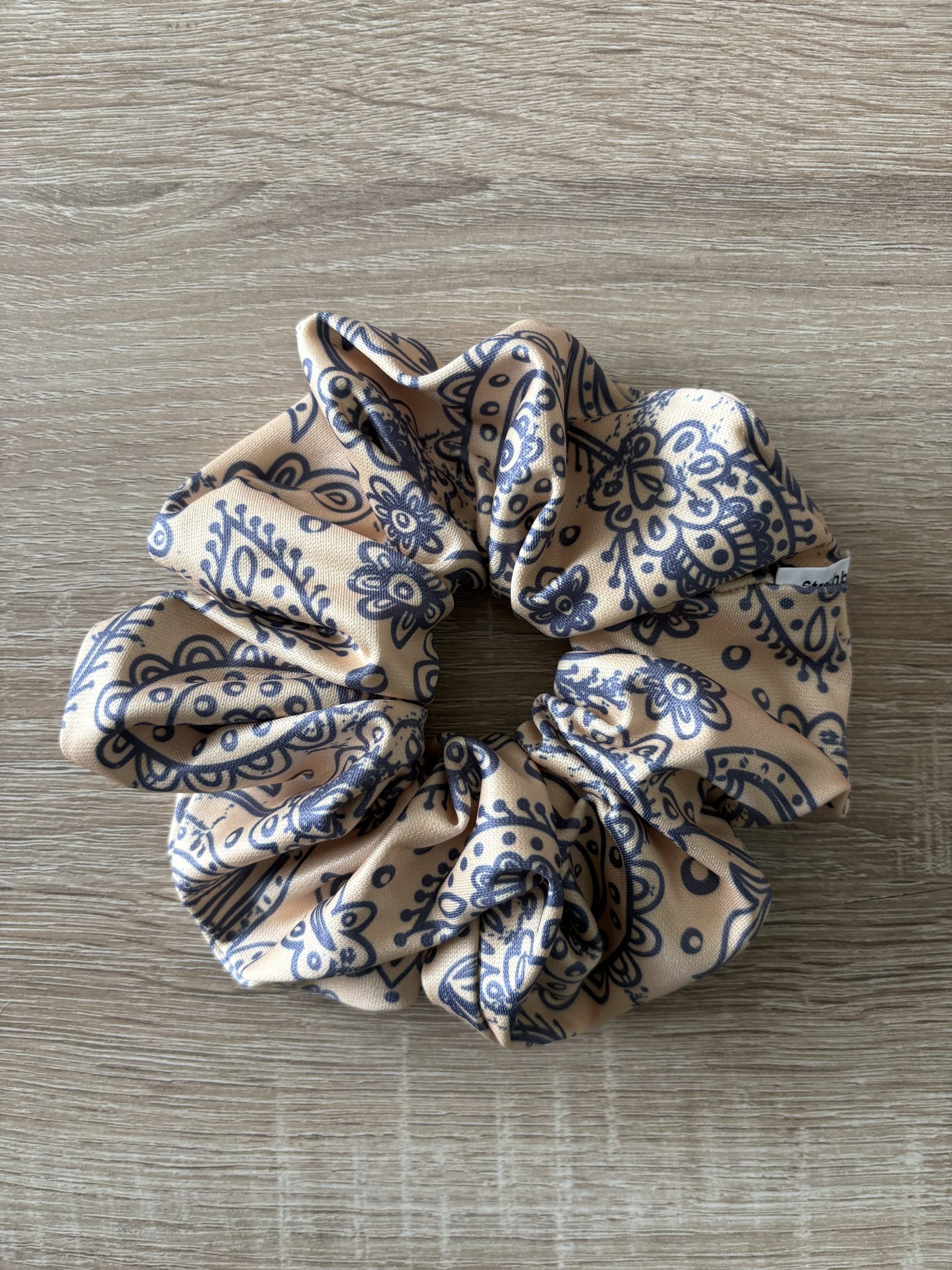 image00029 Blue Paisley Scrunchie - Image 1