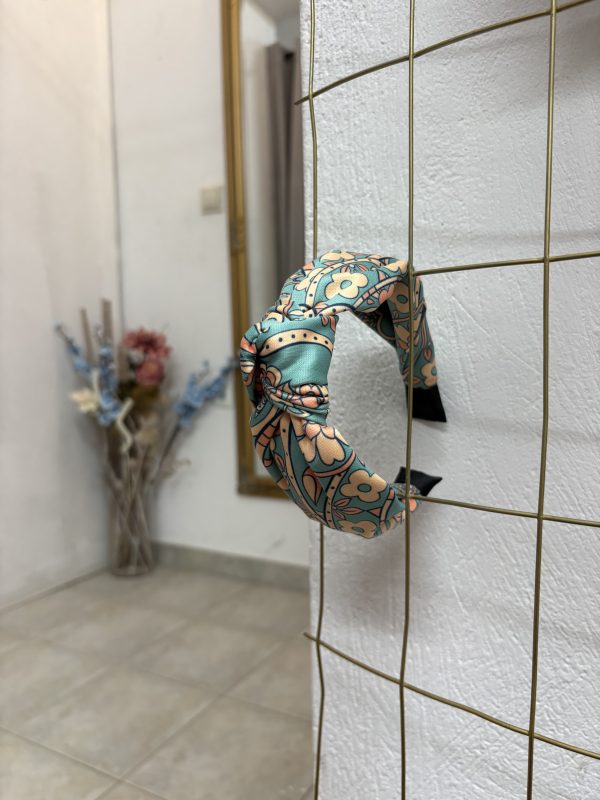 Beige Paisley Στέκα με Κόμπο
