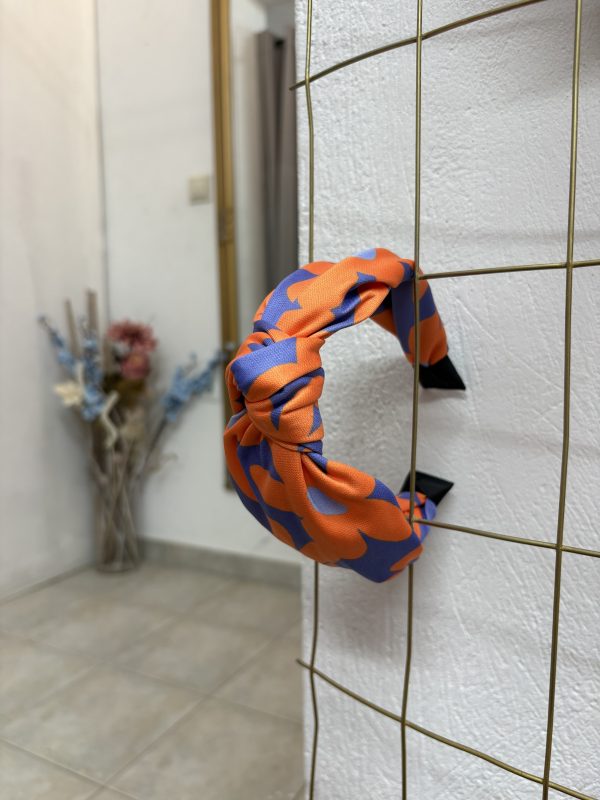 Purple Orange Flower Στέκα με Κόμπο