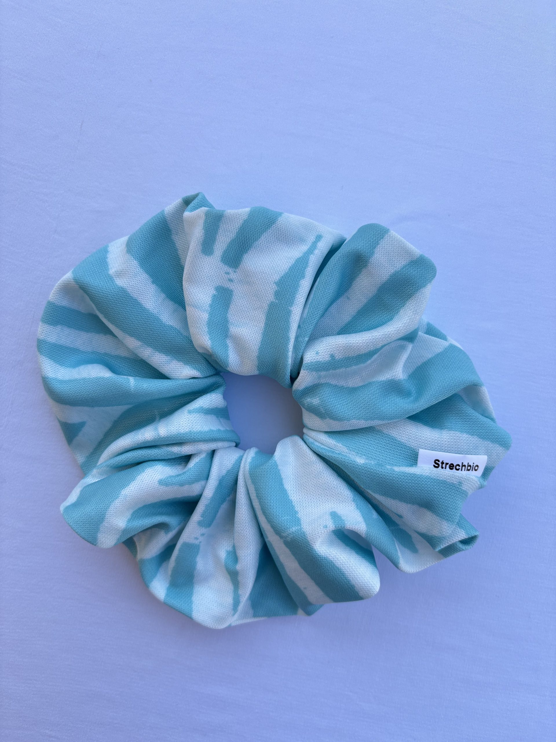 image00012 Baby Blue Zebra Scrunchie - Image 1