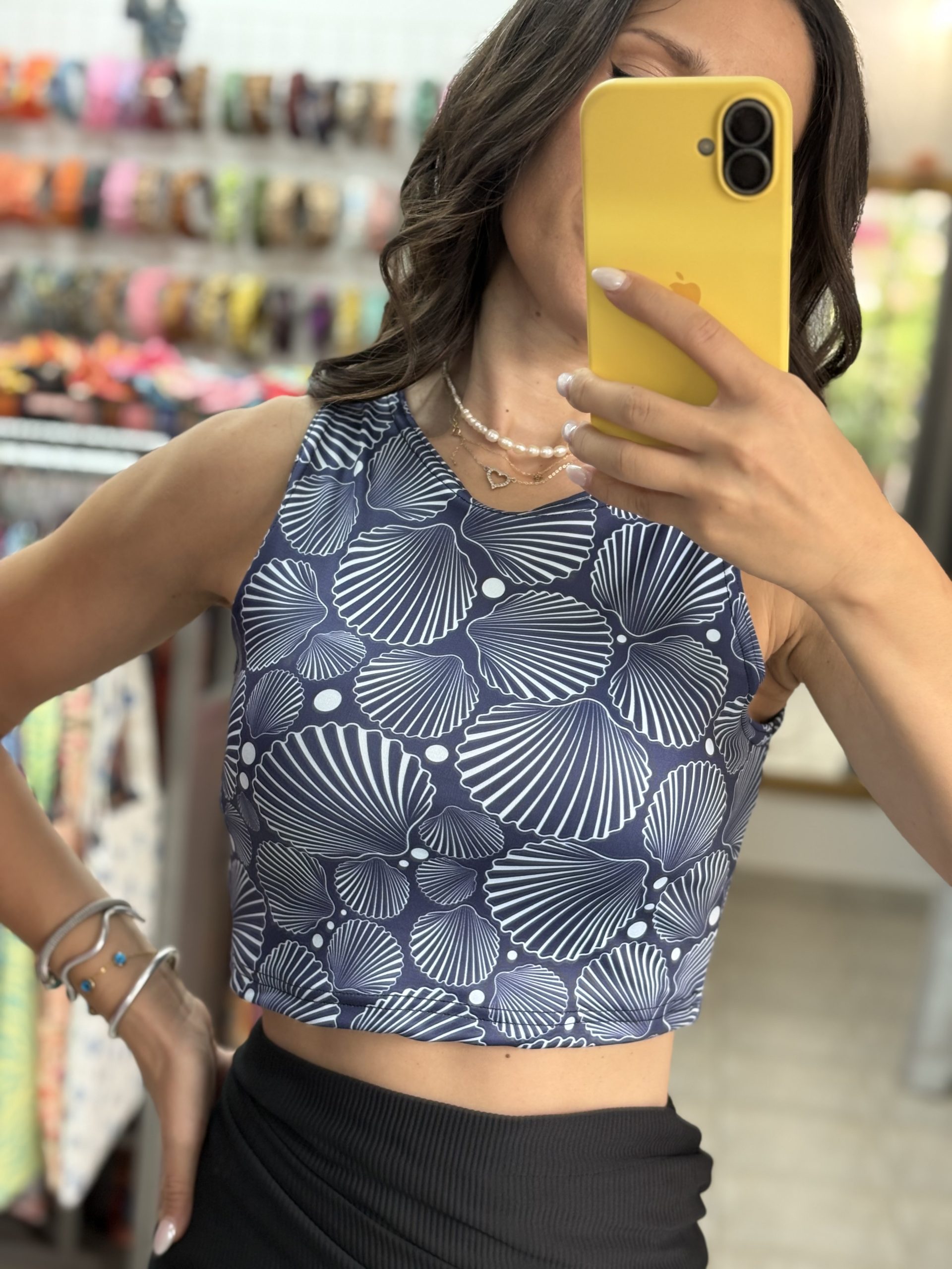image00010 Κοχύλια Crop Top - Image 1
