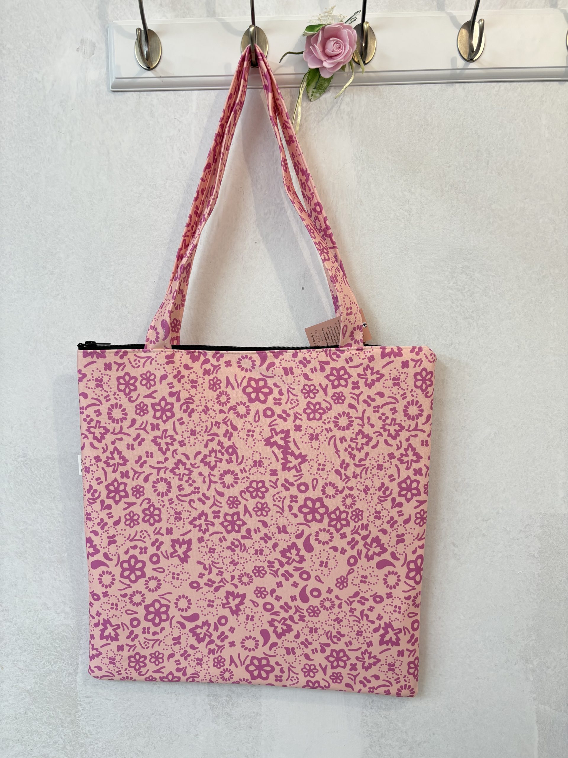 image00011 Purple Pink Flowers Tote Bag - Image 1