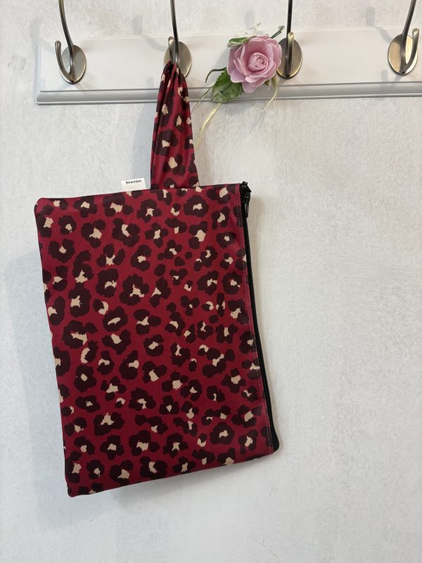 Burgundy Leopar Τσαντάκι
