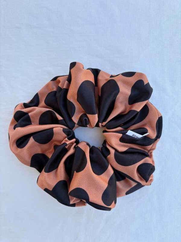 Brown Hearts Scrunchie