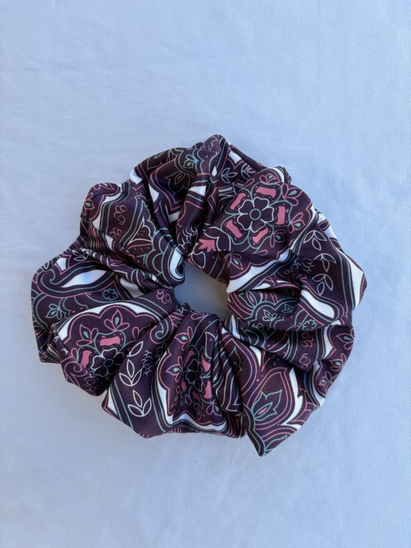 Purple Paisley Scrunchie